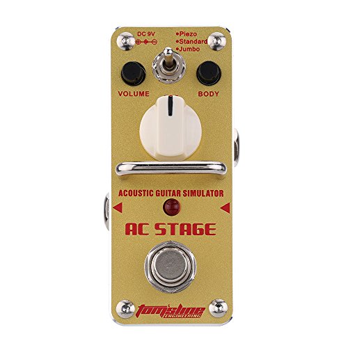 AROMA AAS-3 AC Stage Acoustic Guitar Simulator Mini Single Electric Guitar Effect Pedal with True Bypass