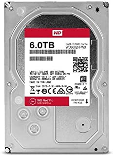 WD Red Pro 6TB 3.5-Inch SATA III 7200rpm 128MB Cache NAS Internal Hard Drive (WD6002FFWX)