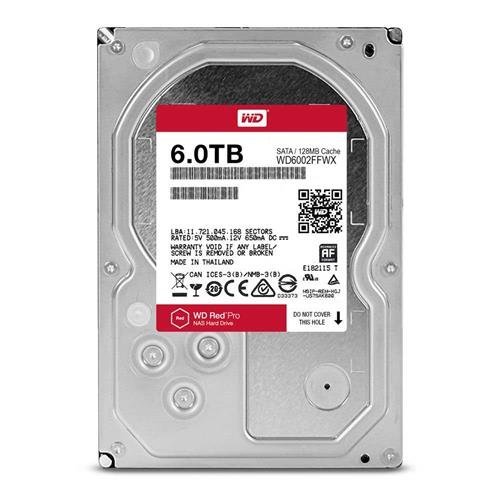 WD Red Pro 6TB 3.5-Inch SATA III 7200rpm 128MB Cache NAS Internal Hard Drive (WD6002FFWX)