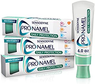 Sensodyne Pronamel Daily Protection Enamel Toothpaste for Sensitive Teeth, to Reharden and Strengthen Enamel, Mint Essence - 4 Ounces (Pack of 3)