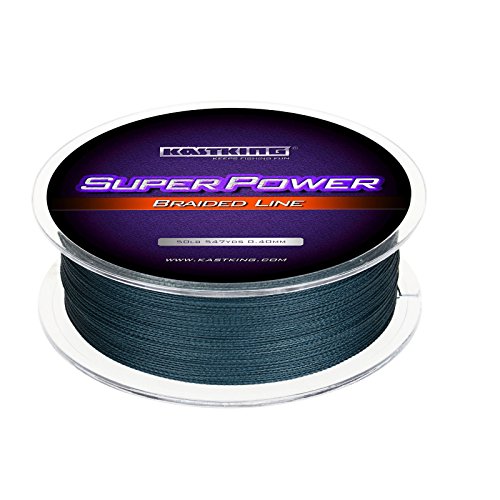 KastKing Superpower Braided Fishing Line,Low-Vis Gray,15 LB,547 Yds