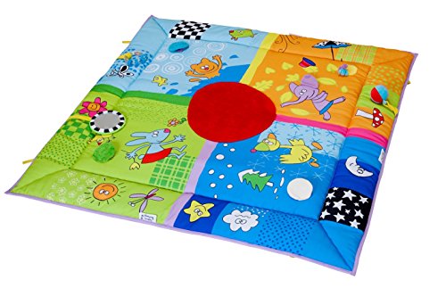 Taf Toys 4 Seasons Baby Activity Mat | Suitable from Birth, for Easier Development and Easier Parenting, Large Size, Soft, Cosy & Safe Fabric, Seasonal Vibrant Colored Base Panel, Safety Mirror, Toys