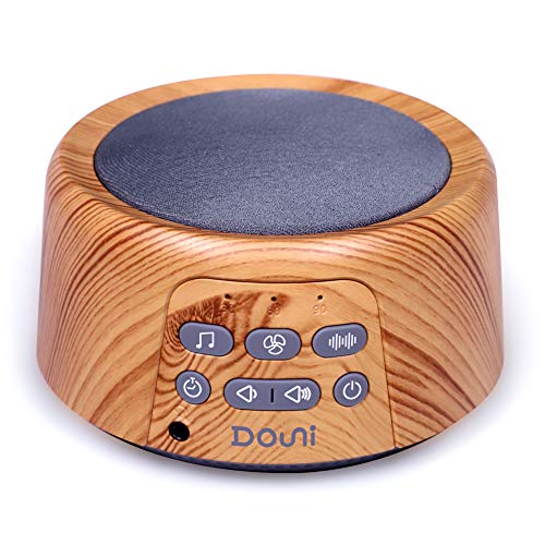 Douni Sleep Sound Machine - White Noise Machine with 24 Soothing Sounds for Sleeping & Relaxation, Timer & Memory Function,Sleep Therapy for Kid, Adult, Nursery, Home,Office,Travel.Wood Grain