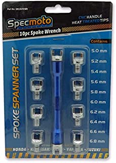 Specmoto Brand Spoke Spanner Wrench 10pc Tool fits Japanese and Euro off-road motorcycle wheels