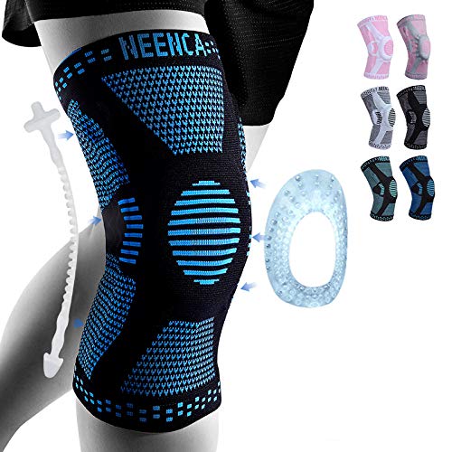 NEENCA Professional Knee Brace,Knee Compression Sleeve Support for Men Women with Patella Gel Pads & Side Stabilizers,Medical Grade Knee Protector for Running,Meniscus Tear,Arthritis,Joint Pain Relief