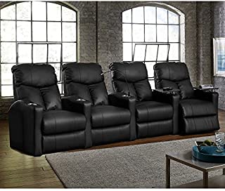 Octane Seating Octane Bolt XS400 Leather Home Theater Recliner Set (Row of 4)