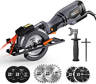 TACKLIFE Circular Saw with Metal Handle, 6 Blades(4-3/4