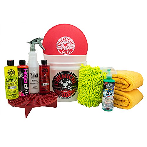 Chemical Guys HOL121 Best Car Wash Bucket Kit, 10 Items