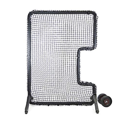 Jugs Protector Series C-Shaped Softball Protective Screen - Pitcher and Pitching Machine Protection, 7'H x 5'W with 33