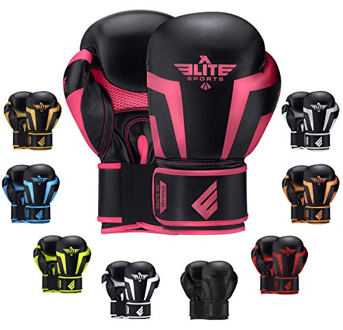 2020 Pro Boxing Gloves for Men & Women, Boxing Training Gloves, Kickboxing Gloves, Sparring Gloves, Heavy Bag Gloves for Boxing, Kickboxing, Muay Thai, MMA (Pink 10 Oz)