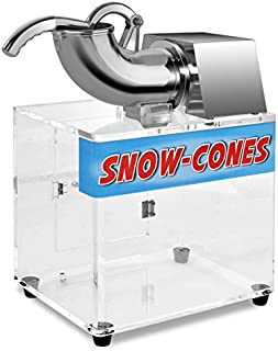 Costzon Ice Shaver, Stainless Steel Electric Crusher, Snow Cone Machine w/Dual Blades, Safety On/Off Switch for Family, School, Church, Kids Camp, Restaurants, Bars Or Commercial Use, 440lbs/H