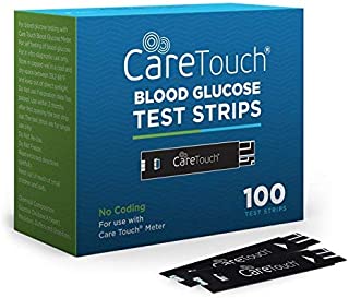 Care Touch Blood Glucose Test Strips (100 Count) for Use with Care Touch Monitor - 1 Box of 100