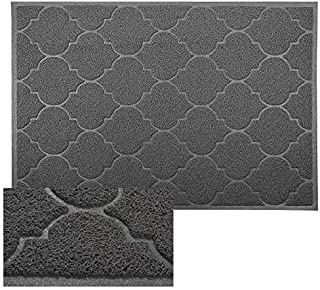 Large Door Mats,46x35 Inches XL Jumbo Size Outdoor Indoor Entrance Doormat, Waterproof, Easy Clean, Entryway Rug,Front Doormat Inside Outside Non Slip (Grey)