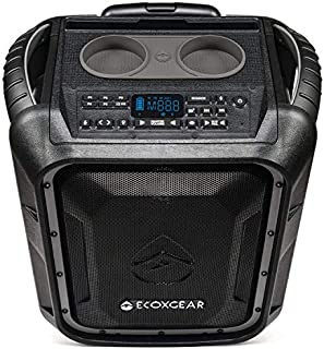 ECOXGEAR EcoBoulder+ GDI-EXBLD810 Rugged Waterproof Floating Portable Bluetooth Wireless 100 Watt Speaker and PA System (Gray)