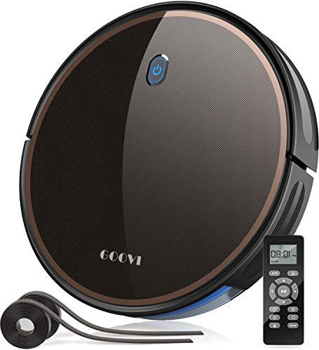 GOOVI Robot Vacuum, 2000Pa Robotic Vacuum Cleaner (Slim) Max Suction, Quiet Multiple Cleaning Modes, Self-Charging Vacuum with Boundary Strips, for Pet Hair, Hard Floor, Medium-Pile Carpets