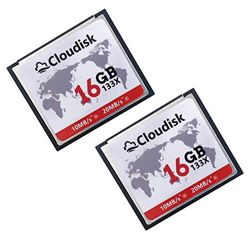 Cloudisk Compact Flash Memory Card CF Card High Speed Reader Camera Card for DSLR (16GB2PK)