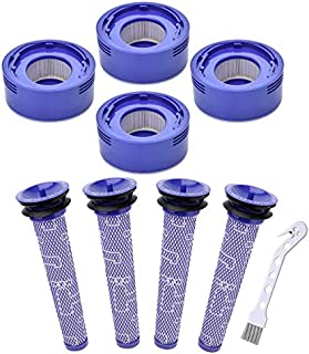 Mochenli 8 Pack Filter Replacement Kit Compatible with Dyson V7, V8 Animal and Absolute Cordless Vacuum, 4 HEPA Post-Filter & 4 Pre-Filter Set, Replace Part # 965661-01 & 967478-01.