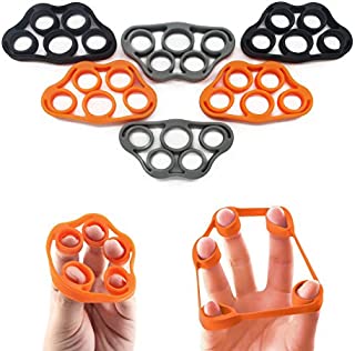 5BILLION Finger Stretcher Hand Resistance Band, 6 Pieces (Assorted Colors)