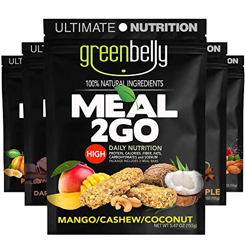 Greenbelly Backpacking Meals - Backpacking Food, Appalachian Trail Food Bars, Ultralight, Non-Cook, High-Calorie, Gluten-Free, Ready-to-Eat, All Natural Meal Bars (Variety, 5 Count)