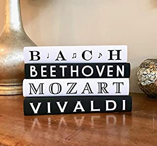 Classical Composers Decorative Books, Bach Beethoven Mozart Vivaldi Book Decor, Coffee Table Books for Display, Gifts for Music Teachers, Music Lover Gift