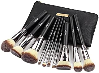 Matto Makeup Brushes Set 10-Piece Foundation Powder Mineral Eye Eyeshadow Makeup Brushes with Travel Bag