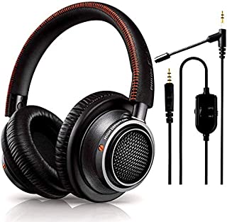 Philips Audio Fidelio L2 Over-Ear Open-Air Headphone 40mm Drivers + NeeGo Attachable Microphone for Headphones - Gaming and Communication