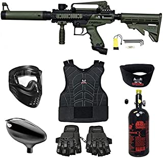 Maddog Tippmann Cronus Tactical Beginner Protective HPA Paintball Gun Package - Black/Olive