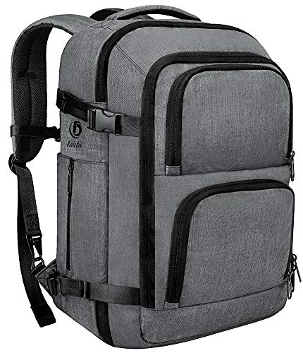 Dinictis 40L Carry on Flight Approved Travel Laptop Backpack, Business Weekender Bag-Dark Grey