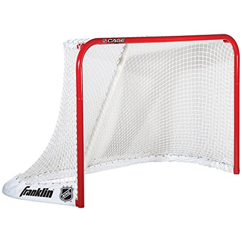 Franklin Sports Hockey Goal  NHL Steel Cage Ice-Hockey Goal  Street-Hockey Goal  Pro-Style Hockey Nets and Goal Set  72 x 48 Inch