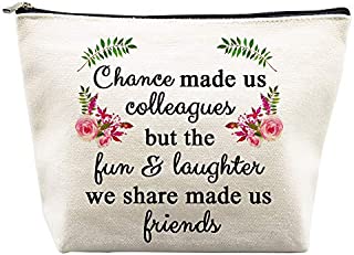 Retirement Gifts for Women Leaving Gifts for Colleagues Best Friends Coworkers Boss Nurse Teachers Retirees Work BFF Bestie Funny Birthday Retired Chance Made us Colleagues Makeup Bag