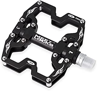 MEETLOCKS Bike Pedal, CNC Aluminum Body Cr-Mo Machined 9/16