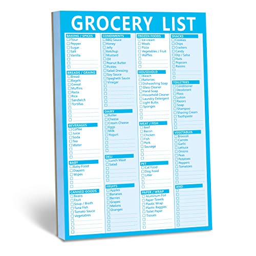 90 Pages Grocery Shopping Weekly Planner List Note Pad with Magnet Mountings (6