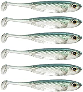 Dr.Fish Soft Body Swimbait Paddle Tail Soft Plastic Lure Shad Lure, 4 Inches, Bass Texas Rig Drop Shot Lure