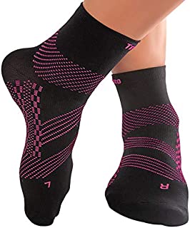 TechWare Pro Ankle Brace Compression Socks - Plantar Fasciitis Sock with Arch Support for Achilles Tendonitis & Heel Pain Relief. Men & Women 1 Pair