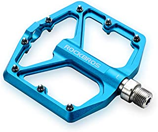 ROCKBROS Mountain Bike Pedals MTB Pedals Bicycle Flat Pedals Aluminum 9/16