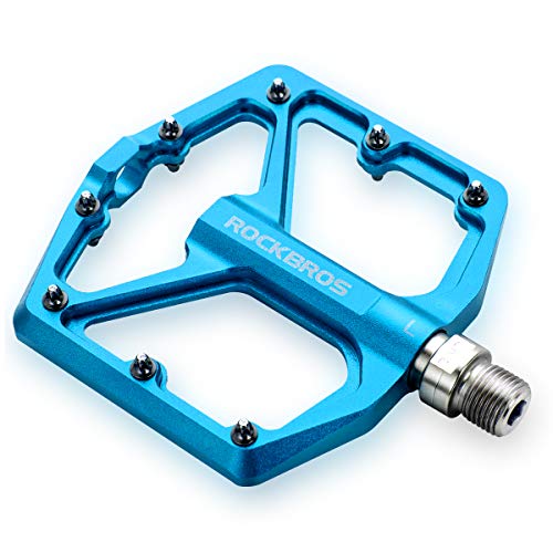 ROCKBROS Mountain Bike Pedals MTB Pedals Bicycle Flat Pedals Aluminum 9/16