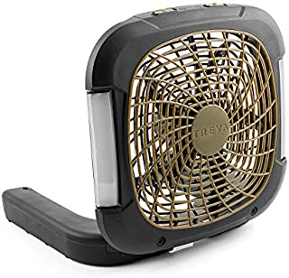 O2COOL Treva 10-Inch 2 Speed Battery Powered Portable Fan With Adjustable LED Lights