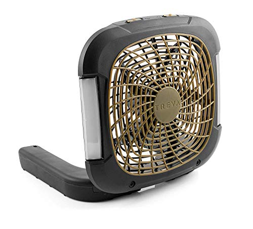 O2COOL Treva 10-Inch 2 Speed Battery Powered Portable Fan With Adjustable LED Lights