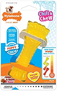 Nylabone Puppy Chew Freezer Dog Toy Lamb & Apple Flavor Small/Regular - Up to 25 lbs.