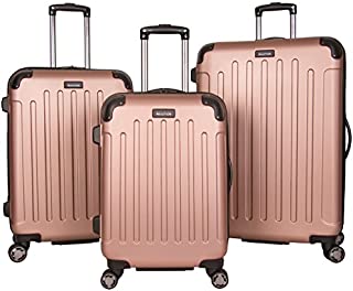 Kenneth Cole Reaction Renegade 3-Piece Lightweight Hardside Expandable 8-Wheel Spinner Travel Luggage Set, Rose Gold, (20