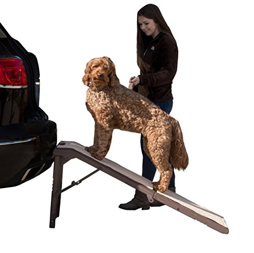 Pet Gear Free Standing Pet Ramp for Cats and Dogs Up to 200-Pound, Chocolate - 56