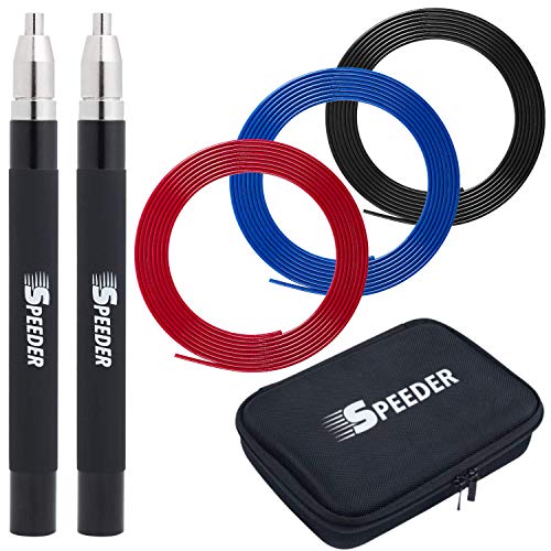 Speeder Speed Jump Rope - Premium Skipping Rope for Men and Women - Adjustable & Self-Locking Jump Rope with 3 Cables. Double Unders, Boxing, Fitness, Crossfit, Gym and Home Workouts with Free Carrying Case