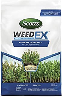 Scotts WeedEx Prevent with Halts - Crabgrass Preventer, Pre-Emergent Weed Control for Lawns, Prevents Chickweed, Oxalis, Foxtail & More All Season Long, Treats up to 5,000 sq. ft., 10 lb.