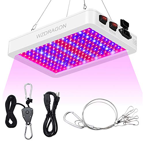 WZDRAGON 1000W LED Grow Lights Double Chips Full Spectrum for Greenhouse and Indoor Plant Veg and Flower Growing