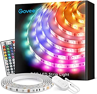 Govee LED Strip Lights 16.4ft Waterproof Color Changing Light Strips with Remote, Bright 5050 and Multicolor RGB LED Lights for Room, Bedroom, Kitchen, Yard, Party, Christmas