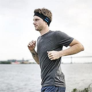CEStore Lightweight Headband with Bluetooth 3.0 Headphone Headset Earphone Stereo Speakers Mic Hands Free for Gym Fitness Exercise Outdoor Sport,Compatible with Iphone Android Cell Phones-Black