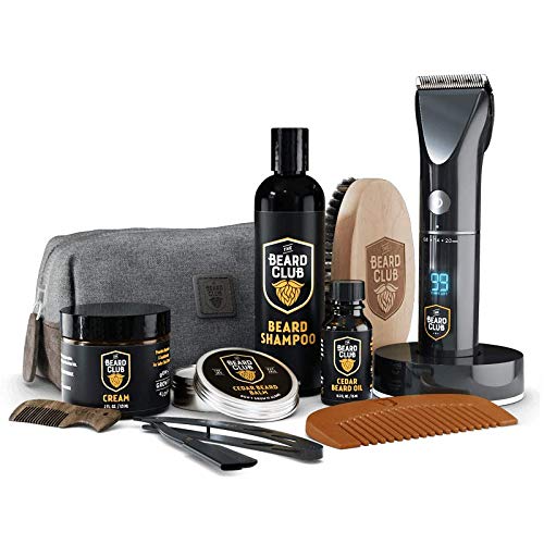 The Beard Club | PT45 Trimmer Premium Beard Care Grooming Gift Gift Kit | Cordless Beard Trimmer, Beard Oil, Beard Cream, Straight Edge Razor, Beard Shampoo, Beard Brush, Beard Comb