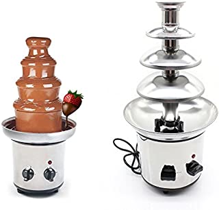 4 Tiers Chocolate Fountain,Commercial Stainless Steel Hot New Luxury Chocolate Fondue Fountain Wedding Children Birthday USA Stock