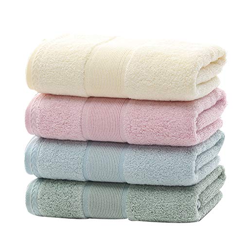 Bath Hand Towels, Bamboo Face Towel, Hand Washcloths Set [4-Pack], for Baby Kids Bathroom, Hotel, Spa, Kitchen, Home, Pool, and More, Fade Resistant, Lint Free, Ultra Soft, Absorbent, 13