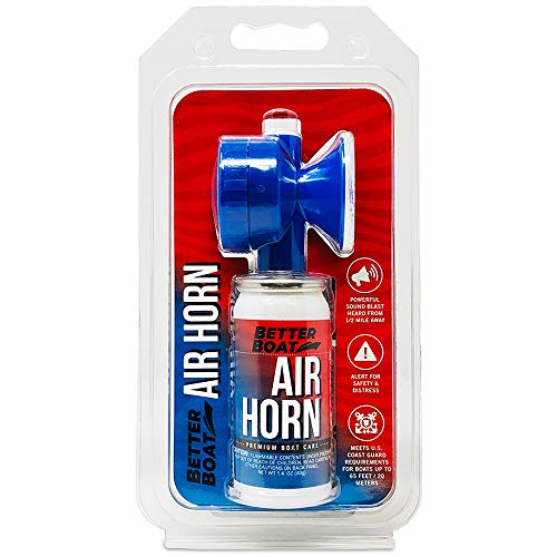 Air Horn for Boating Safety Canned Boat Accessories | Marine Grade Airhorn Can and Blow Horn - 1.4oz